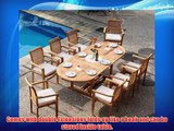 Grade-A Teak Wood Large double extension 94 Mas Oval Dining Table with Trestle Legs