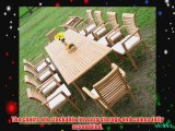 Grade-A Teak Wood luxurious 11 pc Dining Set : Large 117 Double Extension Rectangle Table and