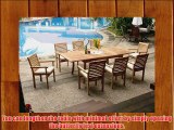 Grade-A Teak Wood Luxurious Dining Set Collections: 9 Pc - 94 Rectangle Table and 8 Hari Stacking