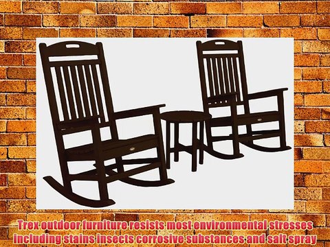 Trex Outdoor Furniture by Polywood 3-Piece Yacht Club Rocker Set Vintage Lantern