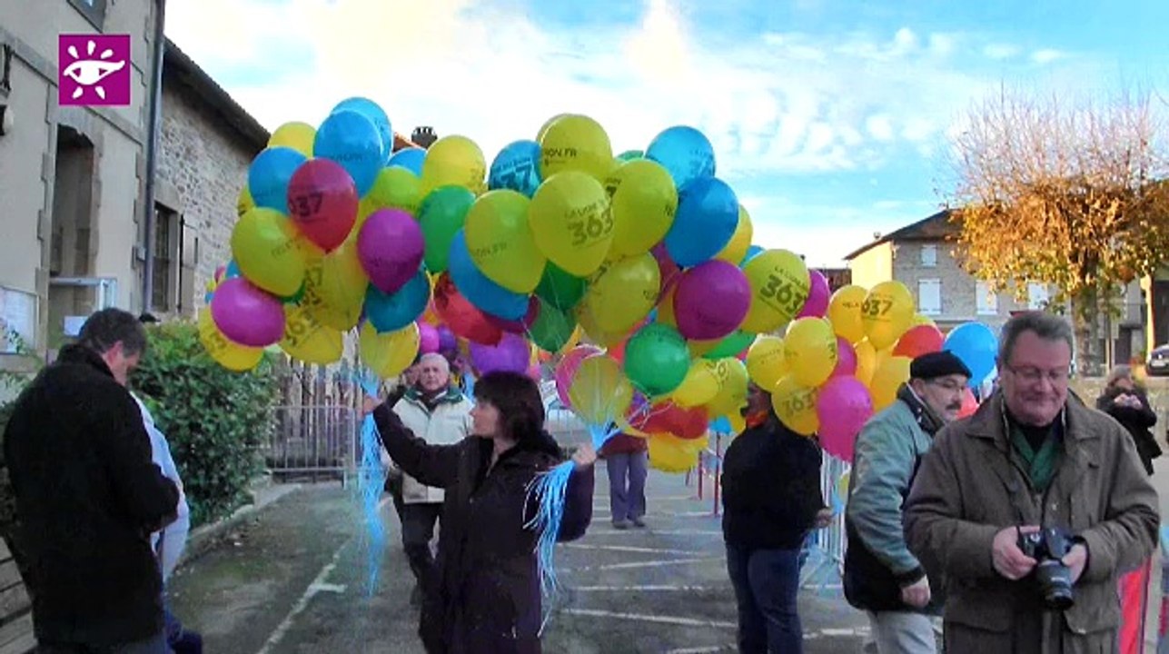 Téléthon 2014  : tour du Lot par les Jeunes Pompiers à Sousceyrac (46)