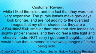 NEW ATTITUDES - Stylish Sunglasses - Purple Lenses, MATTE Black Frame Review