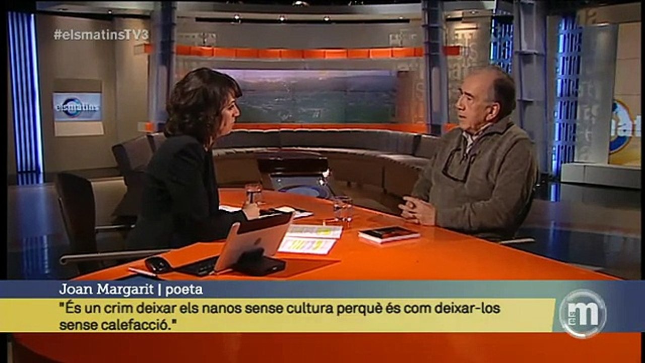 TV3 - Els Matins - Joan Margarit: "És un crim deixar els nens sense cultura"
