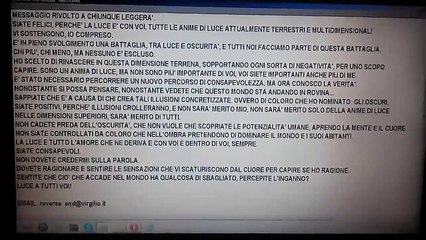 messaggio dalla luce, message from light