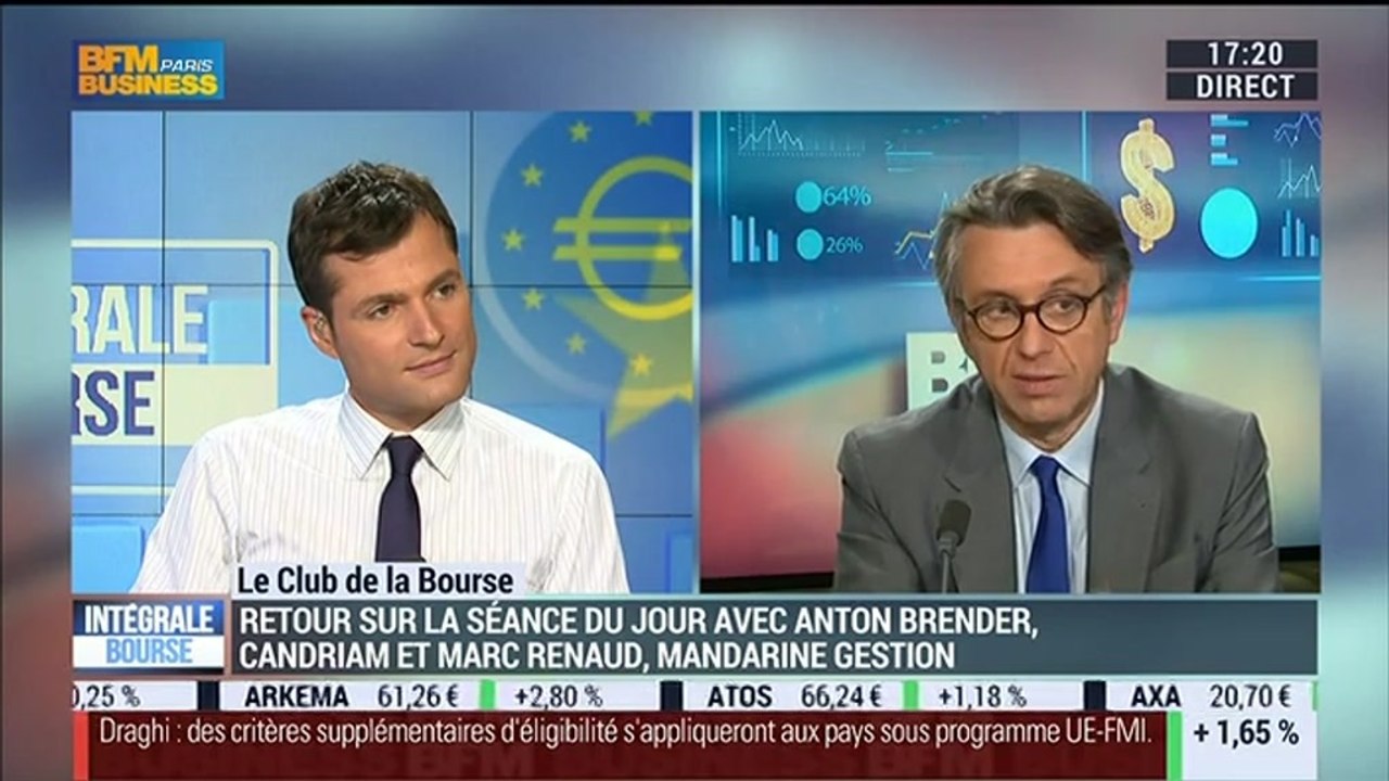 Le Club de la Bourse: Marc Renaud, Anton Brender et Xavier Robert - 22/01