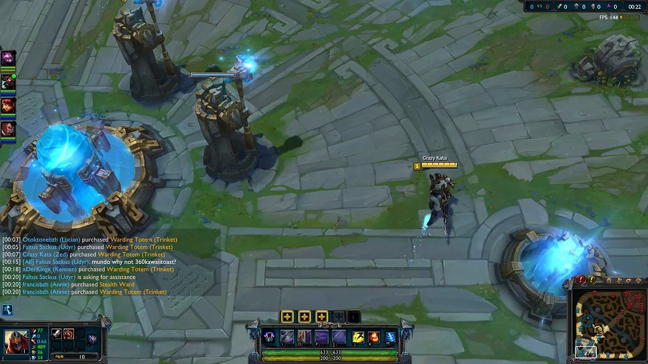 Crazy Kata Play Zed @ Mid - League of Legends