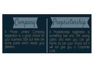 Difference between company and proprietorship at e-Filing Portal