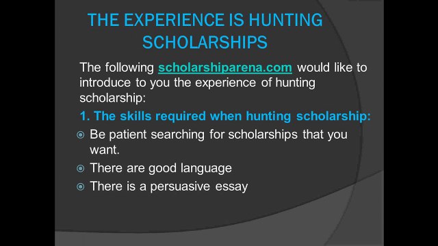 The experience of hunting scholarship| How to find - fill out and get scholarships