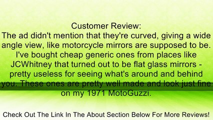Pair of Round Retro Style Motorcycle Mirrors Review