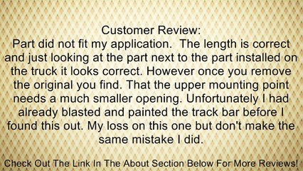 Moog DS80797 Track Bar Review