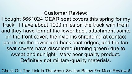 Smittybilt 5661001 GEAR Black Front Seat Cover Review