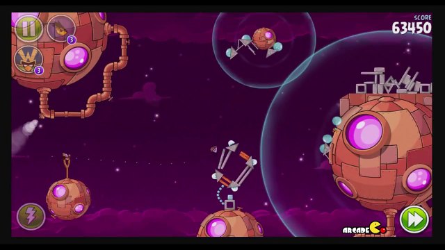 Angry Birds Space Brass Hogs Level 9-3 Walkthrough 3 Stars