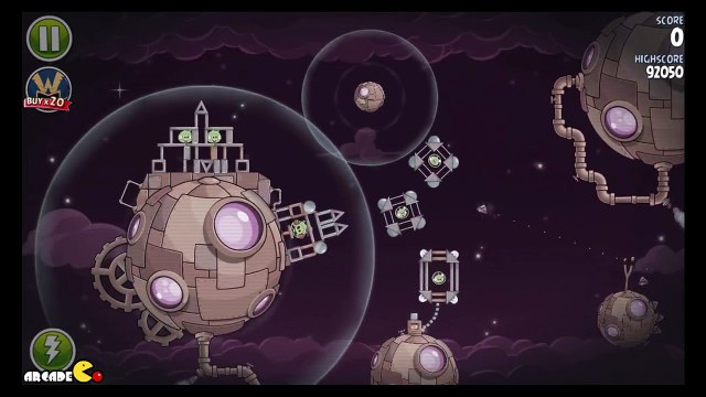 Angry Birds Space Brass Hogs Level M9-3 Mirror World Walkthrough 3 Star