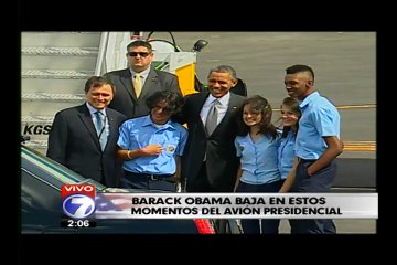Canciller y Franklin Chang reciben a presidente Obama en Costa Rica
