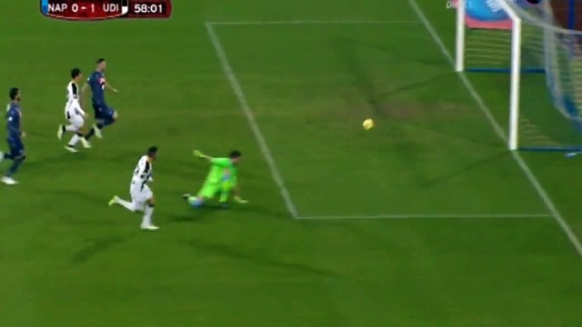Cyril Théréau Goal - Napoli 0-1 Udinese ( Copa Italia ) 2015