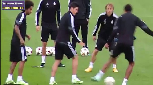 Cristiano Ronaldo enloquece con caño de Marcelo a James Rodriguez Real Madrid‬ -