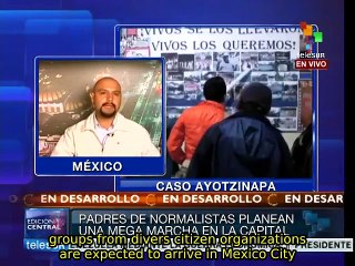 Parents of missing students arrive in Mexico City
