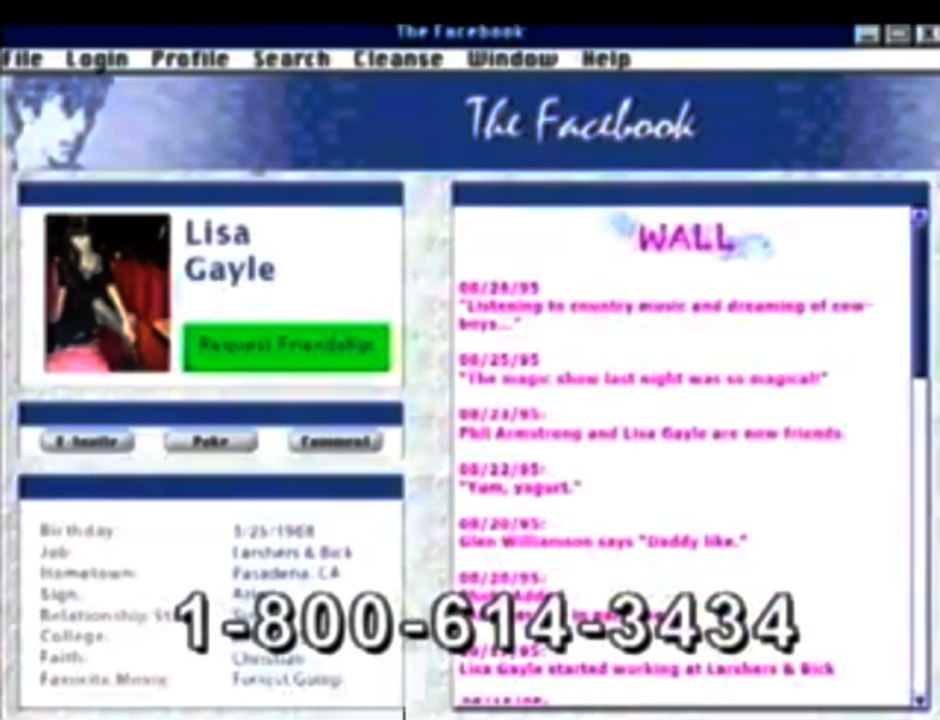 Early Facebook Commercial (1995)