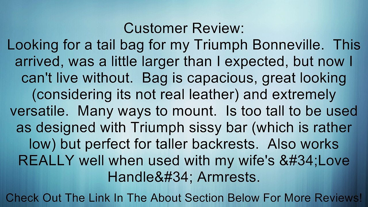 Saddlemen Luggage Drifter Express Tail Bag Universal Review