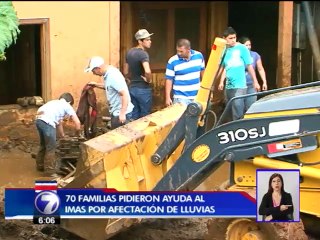 70 familias afectadas por las lluvias solicitaron ayuda al IMAS