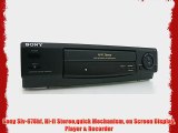 Sony Slv-678hf Hi-fi Stereoquick Mechanism on Screen Display Player