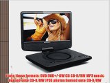 Sylvania 9-Inch Portable DVD Player with Car Bag/Kit Swivel Screen USB Card Reader Piano Black