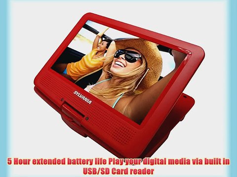 Sylvania 9-Inch Swivel Screen Portable DVD/CD/MP3 Player with 5 Hour Built-In Rechargeable