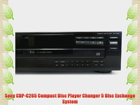 Sony CDP-C265 Compact Disc Player Changer 5 Disc Exchange System