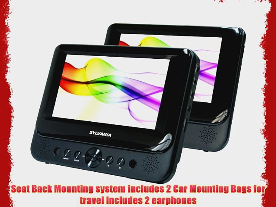 Sylvania SDVD8738 7 Inch Dual Screen Portable DVD Player