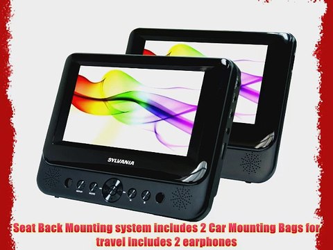 Sylvania SDVD8738 7 Inch Dual Screen Portable DVD Player