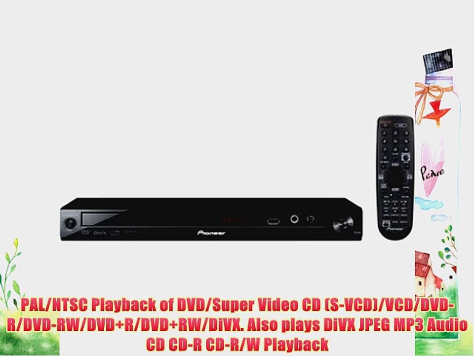 Pioneer DV-2012K Region Free Multi-Format DVD Player with USB Input