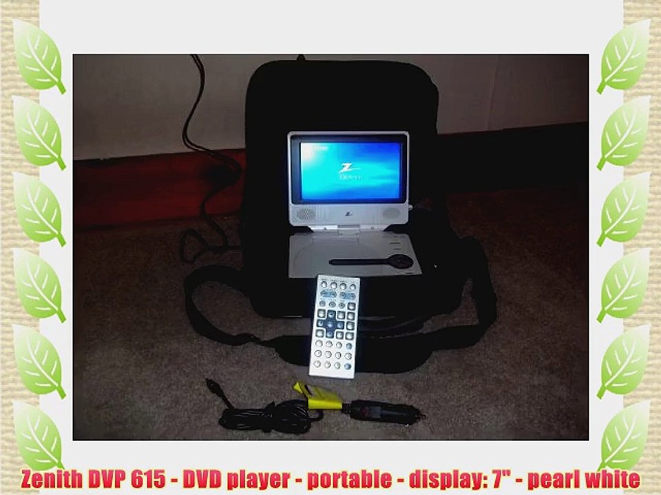 Zenith DVP 615 - DVD player - portable - display: 7 - pearl white