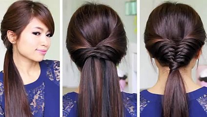 Criss Cross Braid Hair Tutorial (French Fishtail Cheat)