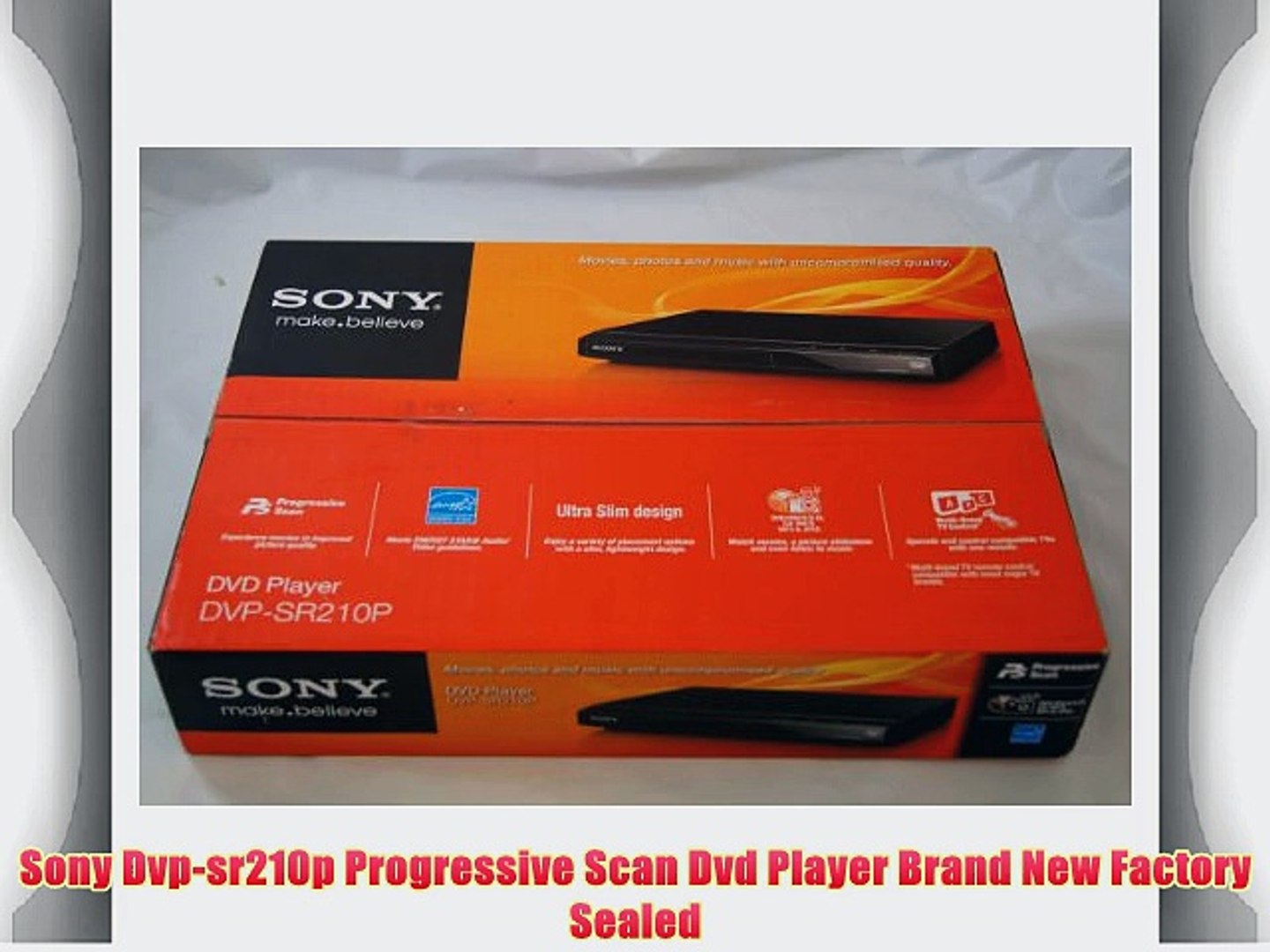 Sony Dvp-sr210p Progressive Scan Dvd Player Brand New Factory Sealed -  video Dailymotion