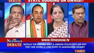 Dr Subramanian Swamy on Times now debate about Akbaruddin Owaisi 'Hate Speech'