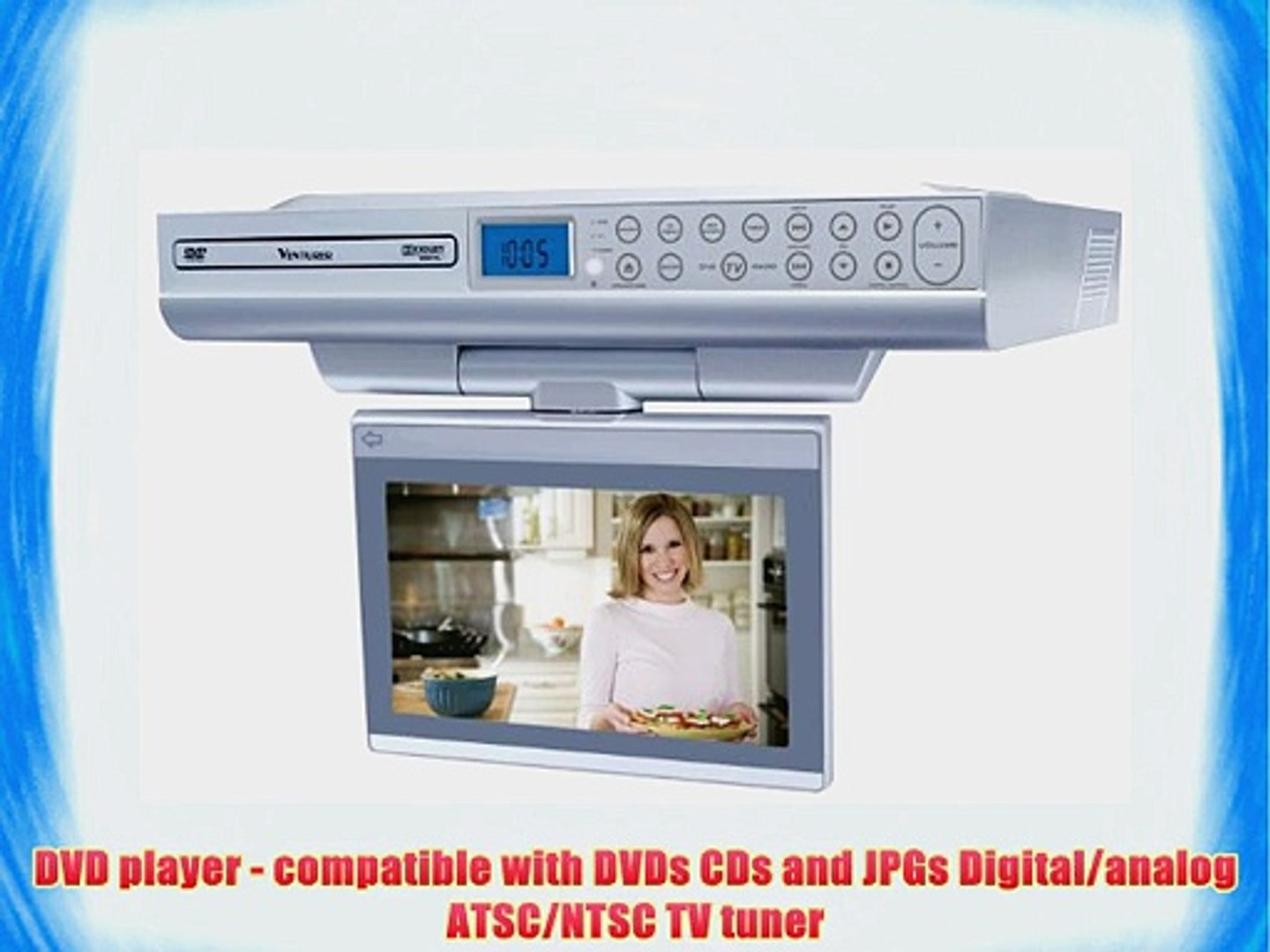 Venturer Klv39082 8 Inch Undercabinet Kitchen Lcd Tv Dvd Combo