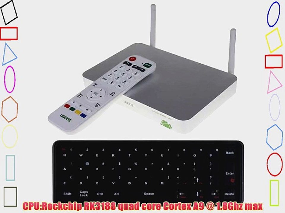 Ugoos UT1 Mini TV BOX Rockchip RK3188 Quad Core Cortex A9 Android 4.2 OS @ 1.8Ghz 2G/8G Double