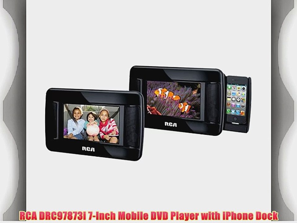 RCA DRC97873i 7-Inch Mobile DVD Player with iPhone Dock