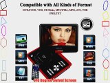 9.5 TFT Portable DVD PlayerCar DVD PlayerTravel Portable DVD Player(270 degree Swivel LCD ScreenSupport