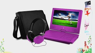 Ematic EPD909PR 9-Inch Portable DVD Player with Matching Headphones and Bag (Purple)