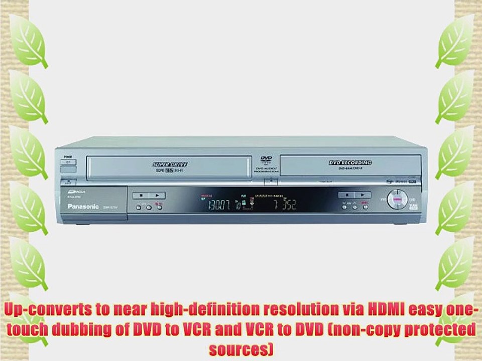 Panasonic DMR-EH75VS DVD Recorder / VCR Combo with 80GB Hard Drive HDMI SD Card and DV Input