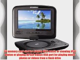 Sylvania 7-Inch Portable DVD Player Swivel Screen USB/SD Card Reader with 4 Hour Rechargeable