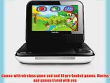 Philips PD703/37 7-Inch LCD Portable DVD Player with Wireless Game Controller White (Discontinued