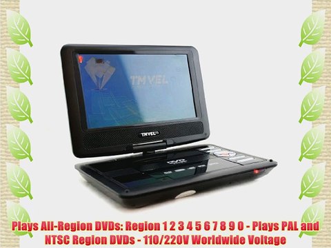 Tmvel 9 PAL/NTSC All Region Free Code Free Zone Free Multi-Region Portable DVD Player Play