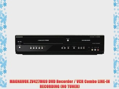 Magnavox ZV427MG9 DVD Recorder/VCR Combo HDMI 1080p Up-Conversion No Tuner