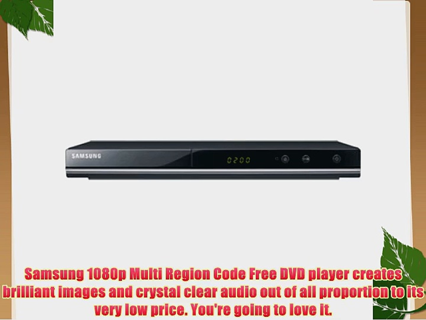 Samsung C500-RF 1080p HDMI All Multi Region Code Free DVD Player - video  Dailymotion