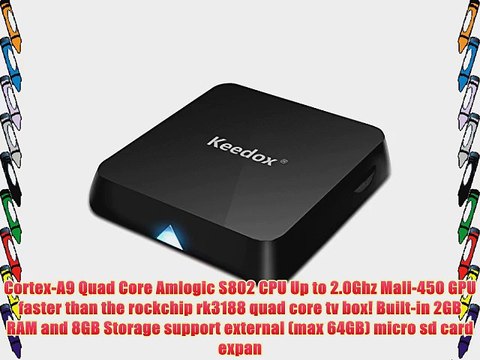 Keedox? M8 Amlogic S802 Quad Core Cortex A9 2.0GHz Bluetooth 2.4G/5G Dual Wifi XBMC Streaming