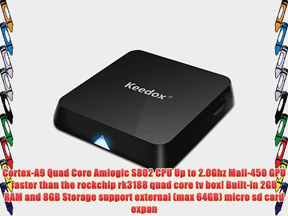 Keedox? M8 Amlogic S802 Quad Core Cortex A9 2.0GHz Bluetooth 2.4G/5G Dual Wifi XBMC Streaming