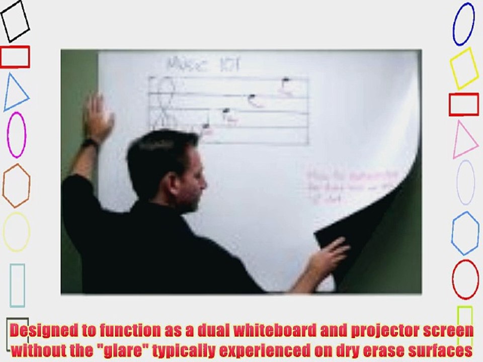 Elite Screens 95 Inch 16:10 Insta-DE Dry Erase Projector Screen (50Hx80W)