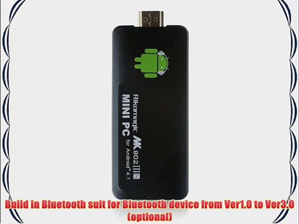 Rikomagic MK802 IIIS Dual Core Android 4.1 Jelly Bean Mini PC RK3066 1.6Ghz Cortex A9 1G RAM